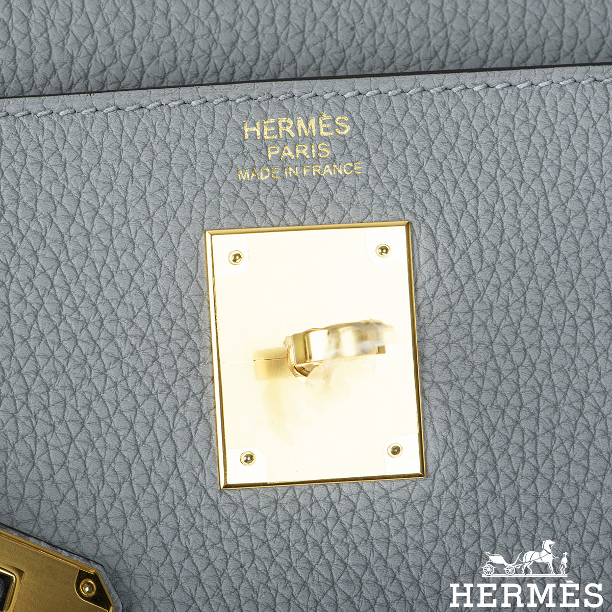 Hermes Kelly 32 Retourné Gris Mouette Togo Palladium Hardware #X